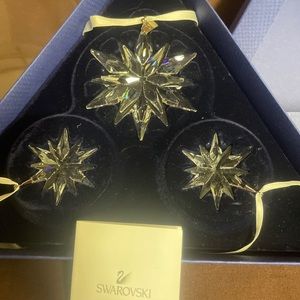 Swarovski 2011 tri pack of small and large ornaments